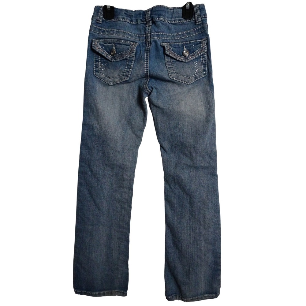 Target Girls Jeans Size 10 Western Rhinestone Embellished Blue Denim